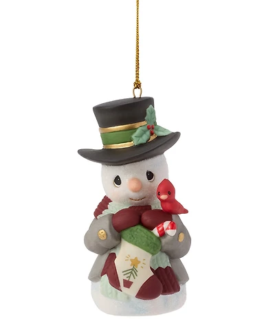 Precious Moments 17th Annual Snowman With Tree Hanging Ornament