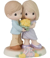 Precious Moments Anniversary Gifts Twenty-Five Happy Years Together Porcelain Figurine