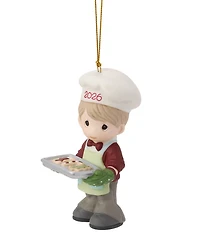 Precious Moments #double;Baking Sweet Memories#double; Dated 2026 Boy With Cookie Tray Hanging Ornament