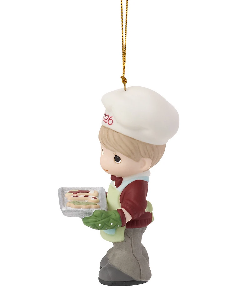 Precious Moments #double;Baking Sweet Memories#double; Dated 2026 Boy With Cookie Tray Hanging Ornament