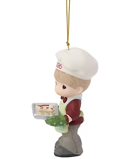 Precious Moments #double;Baking Sweet Memories#double; Dated 2026 Boy With Cookie Tray Hanging Ornament