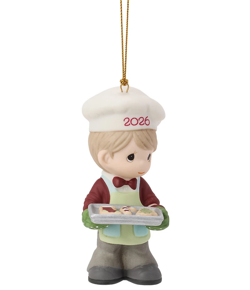 Precious Moments #double;Baking Sweet Memories#double; Dated 2026 Boy With Cookie Tray Hanging Ornament