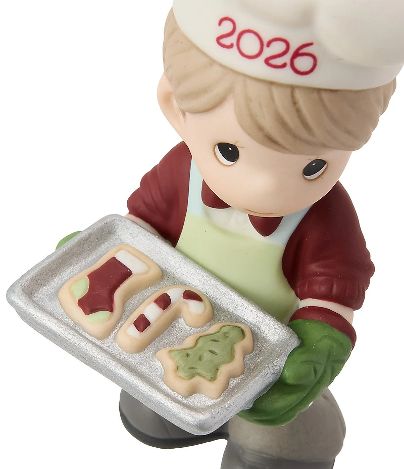 Precious Moments #double;Baking Sweet Memories#double; Dated 2026 Boy With Cookie Tray Hanging Ornament