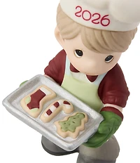 Precious Moments #double;Baking Sweet Memories#double; Dated 2026 Boy With Cookie Tray Hanging Ornament