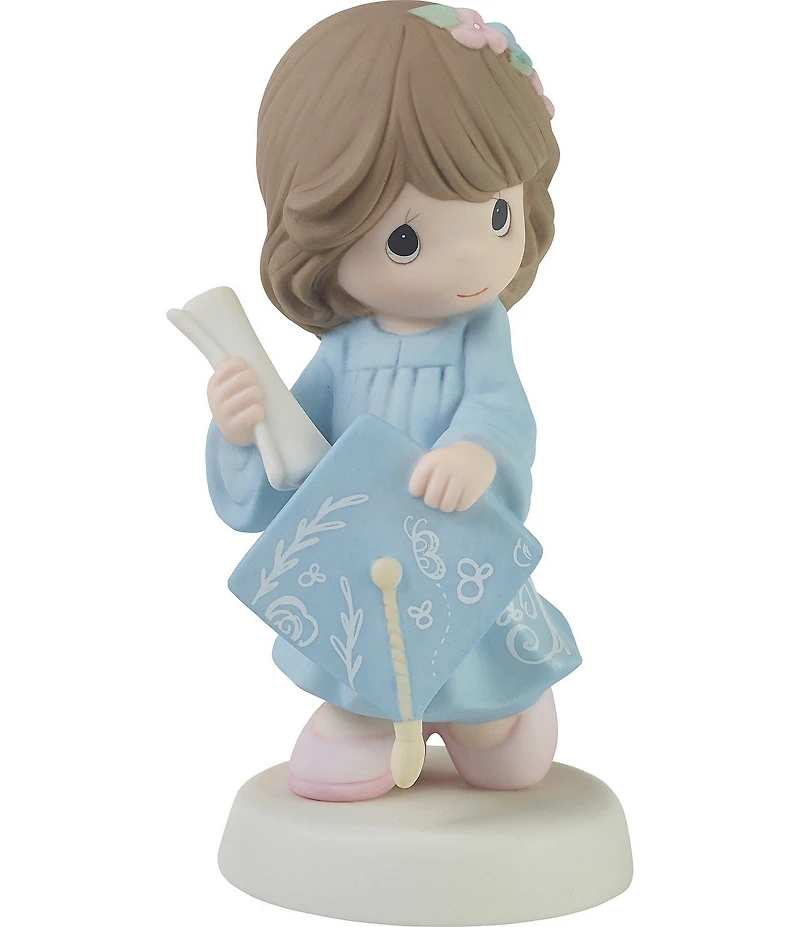 Precious Moments Brunette Graduation Girl Porcelain Figurine
