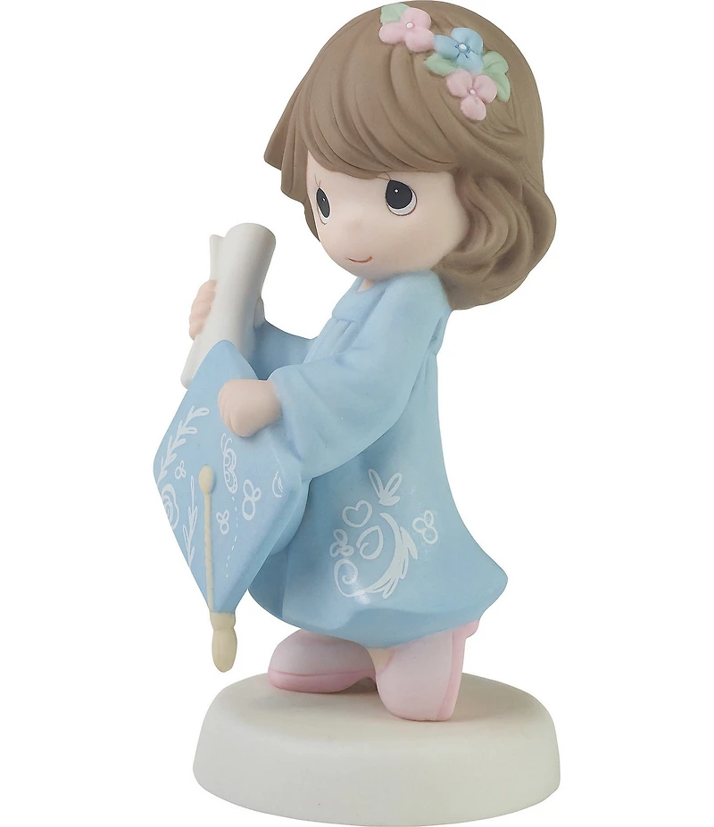 Precious Moments Brunette Graduation Girl Porcelain Figurine