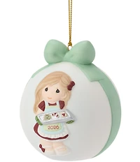 Precious Moments Dated 2026 Girl With Cookie Tray Ball Ornament