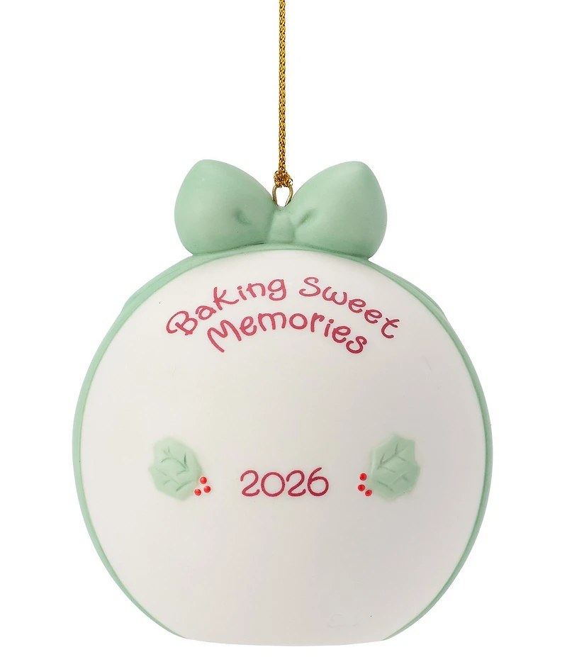 Precious Moments Dated 2026 Girl With Cookie Tray Ball Ornament