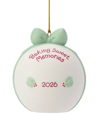 Precious Moments Dated 2026 Girl With Cookie Tray Ball Ornament
