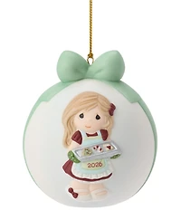 Precious Moments Dated 2026 Girl With Cookie Tray Ball Ornament