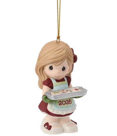 Precious Moments Dated 2026 Girl With Cookie Tray Hanging Ornament