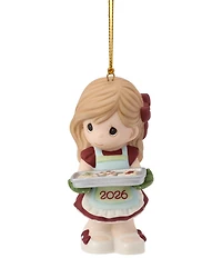 Precious Moments Dated 2026 Girl With Cookie Tray Hanging Ornament