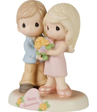 Precious Moments #double;Happy Anniversary#double; Our Love Will Bloom Forever Porcelain Figurine