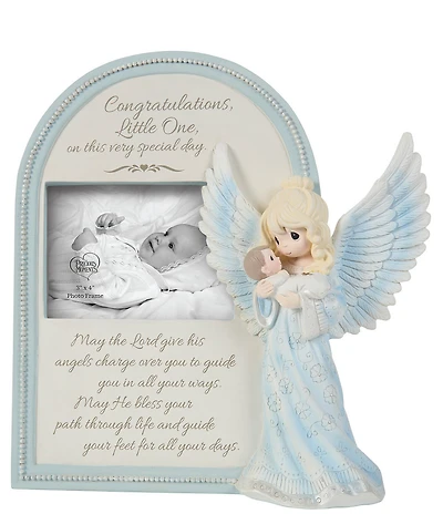 Precious Moments May God Send His Angels Baptism Picture Frame, 3x4#double;