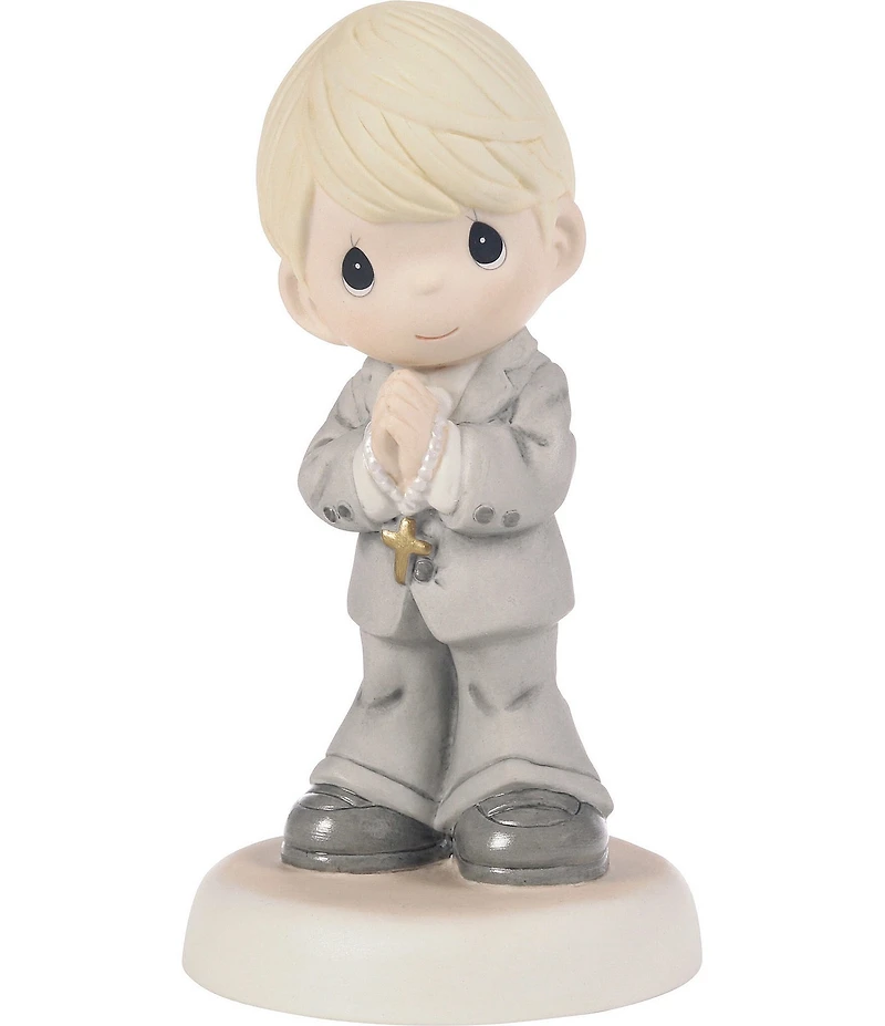 Precious Moments My First Communion Brunette Boy Porcelain Figurine