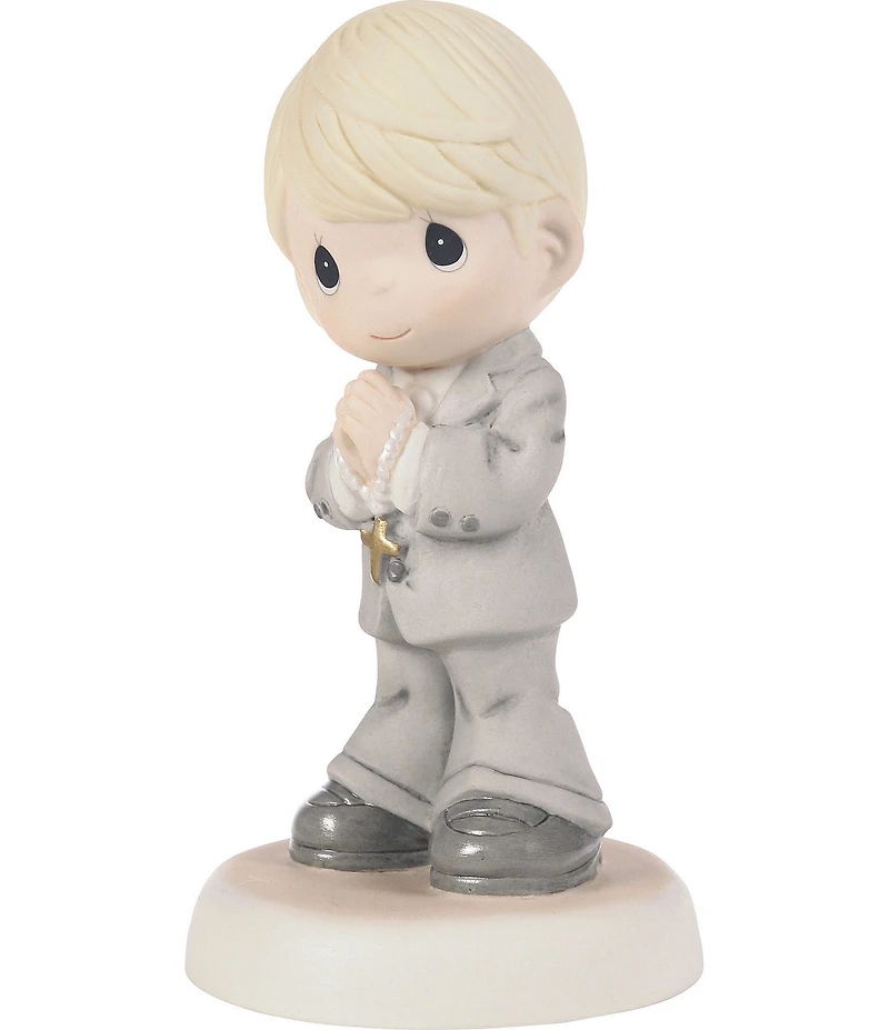 Precious Moments My First Communion Brunette Boy Porcelain Figurine