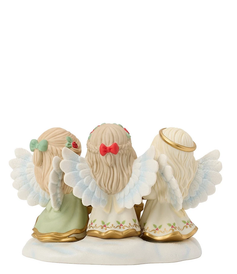 Precious Moments Trio of Angels Holding #double;HOPE#double; Sign Limited Edition Figurine
