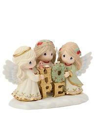 Precious Moments Trio of Angels Holding #double;HOPE#double; Sign Limited Edition Figurine