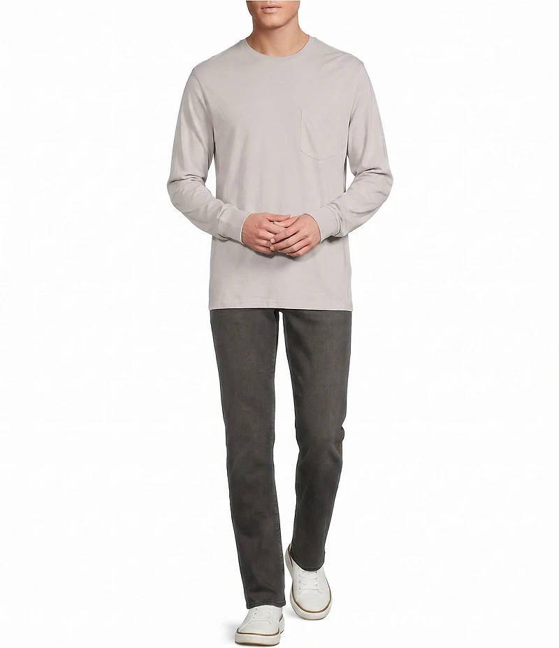 Premium Denim Straight Dark Grey Stretch Jeans