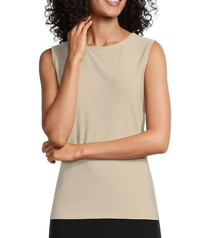 Preston & York Selena Crew Neck Sleeveless Knit Tank