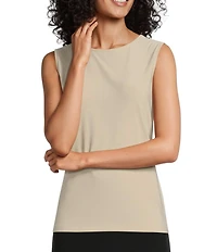 Preston & York Selena Crew Neck Sleeveless Knit Tank