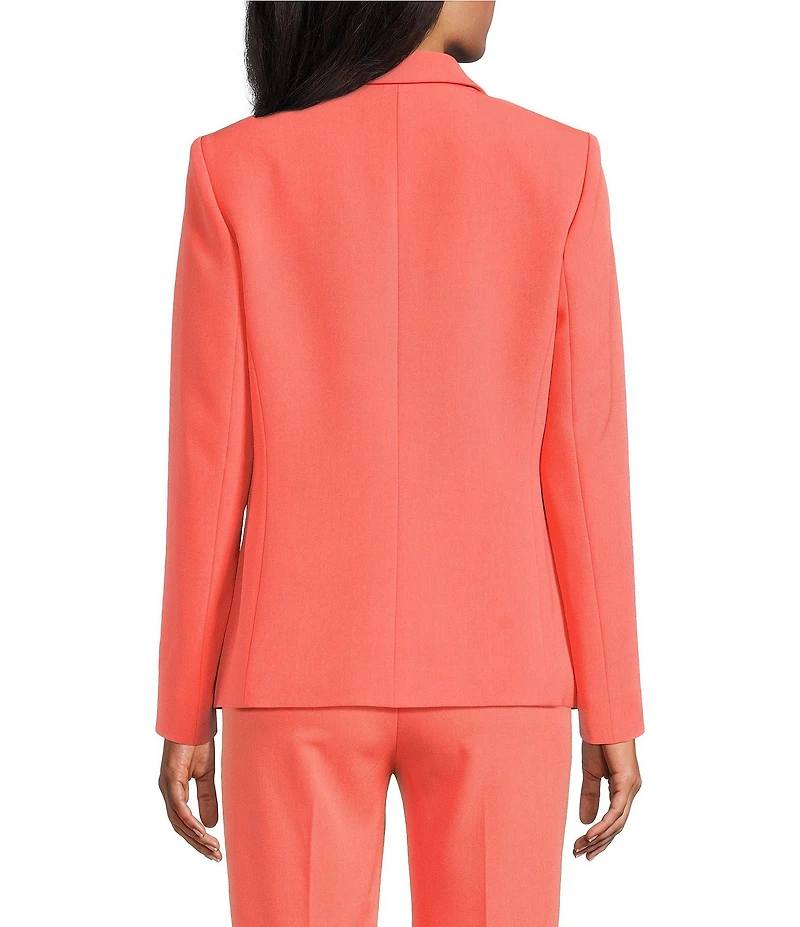 Preston & York Alyssa Notch Lapel Long Sleeve One Button Crepe Blazer