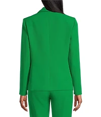 Preston & York Alyssa Notch Lapel Long Sleeve One Button Crepe Blazer