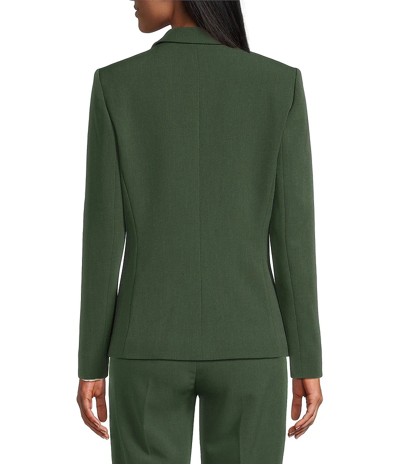 Preston & York Alyssa Notch Lapel Long Sleeve One Button Crepe Blazer