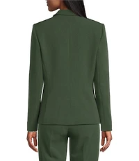 Preston & York Alyssa Notch Lapel Long Sleeve One Button Crepe Blazer