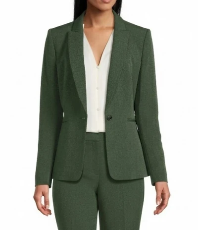 Preston & York Alyssa Notch Lapel Long Sleeve One Button Crepe Blazer