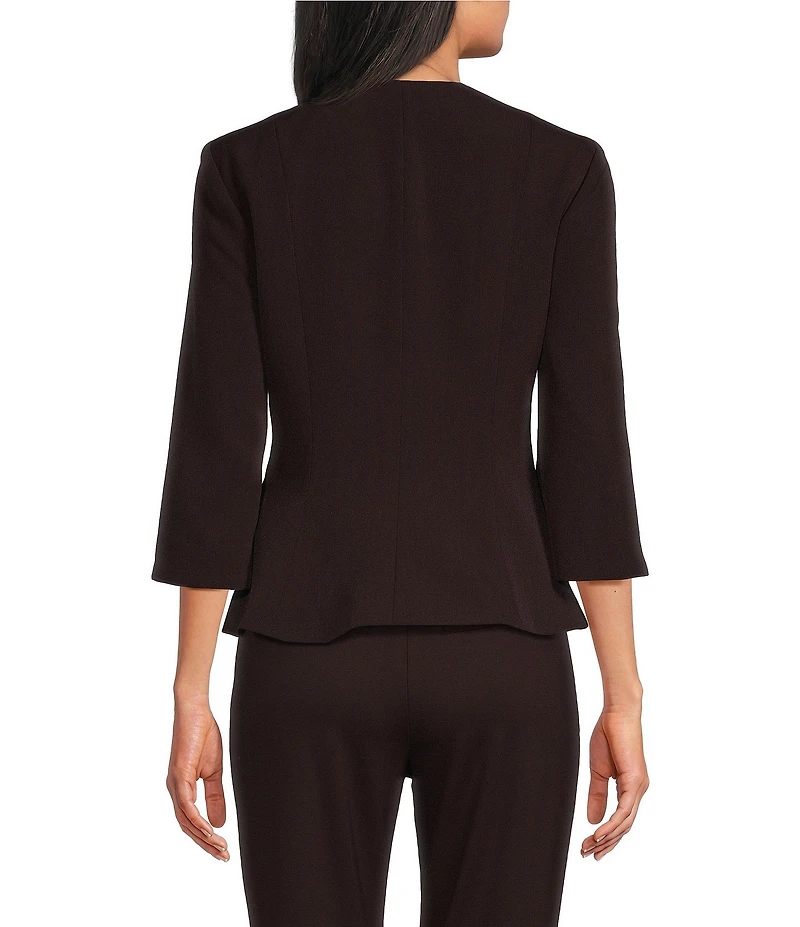 Preston & York April Stretch Crepe Round Neck 3/4 Sleeve Jacket