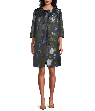 Preston & York Belinda Round Neckline Floral Jacket