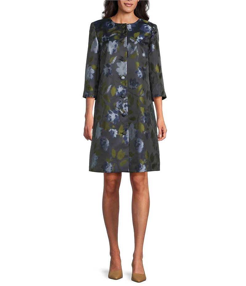 Preston & York Belinda Round Neckline Floral Jacket
