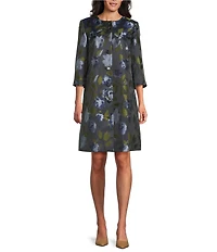 Preston & York Belinda Round Neckline Floral Jacket