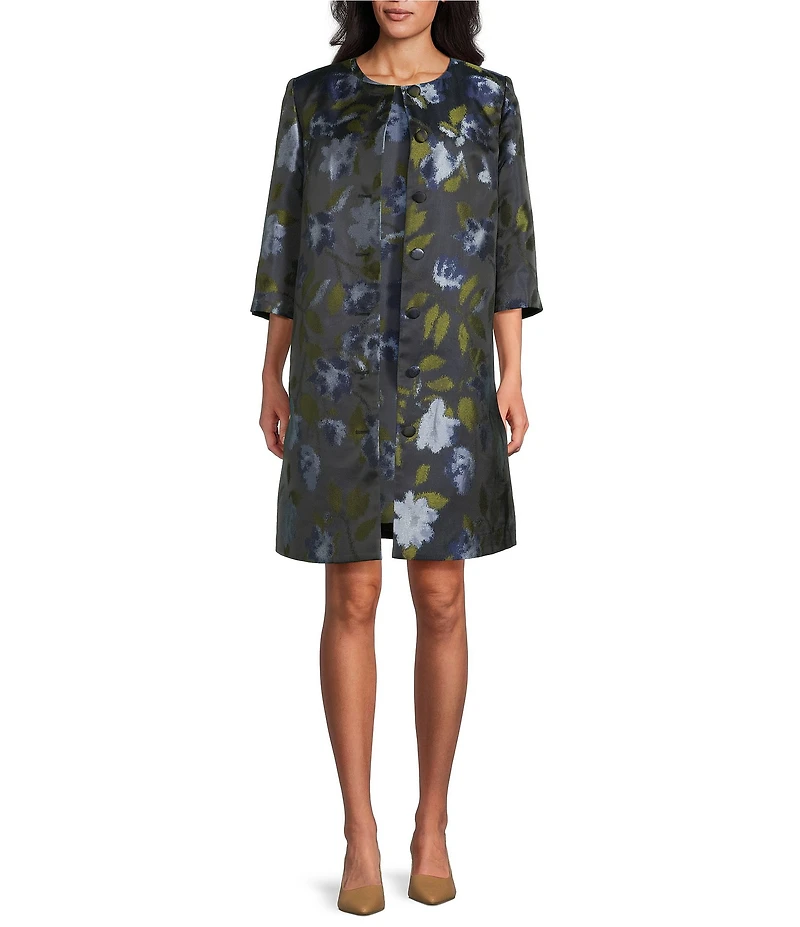 Preston & York Belinda Round Neckline Floral Jacket