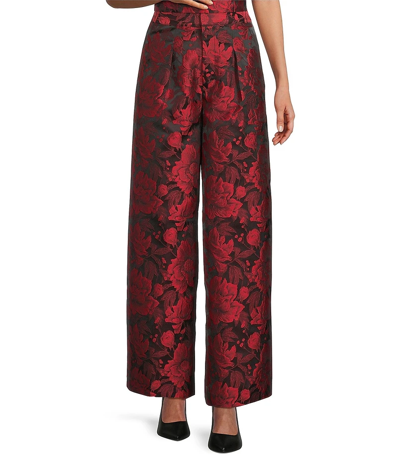 Preston & York Brooks Brocade Coordinating Wide Leg Pants