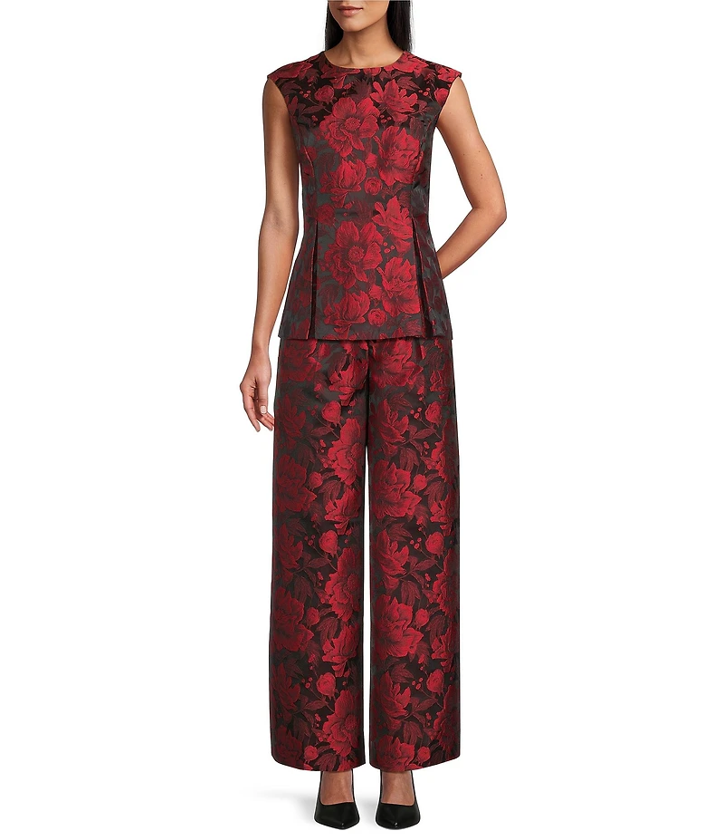 Preston & York Brooks Brocade Coordinating Wide Leg Pants