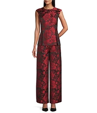 Preston & York Brooks Brocade Coordinating Wide Leg Pants