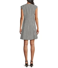 Preston & York Carmella Shift Gingham Cap Sleeve Dress