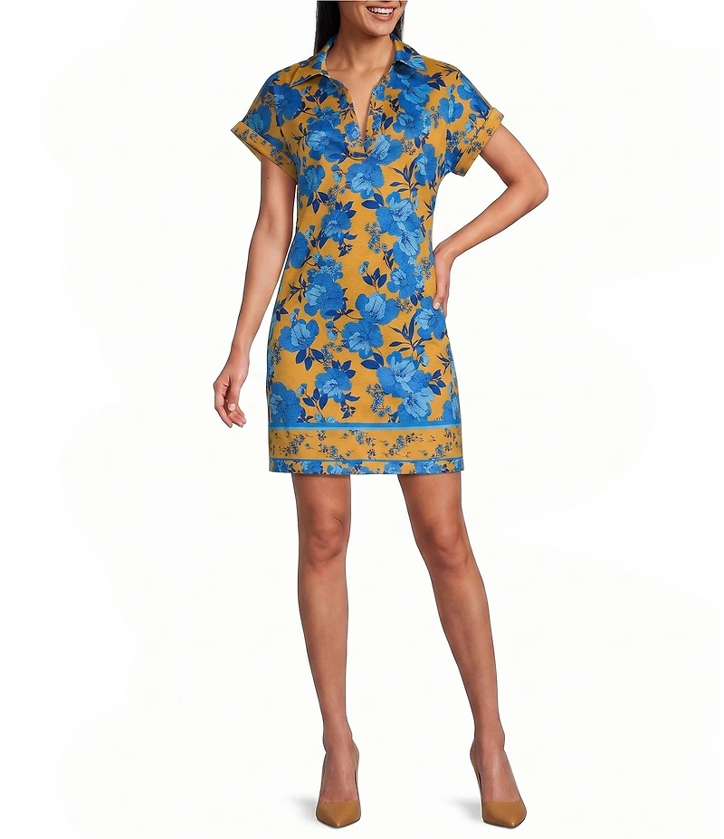 Preston & York Carson Collar Short Sleeve Dress