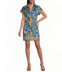 Preston & York Carson Collar Short Sleeve Dress