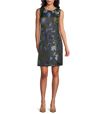 Preston & York Cheyenne Floral Crew Neckline Sleeveless Dress