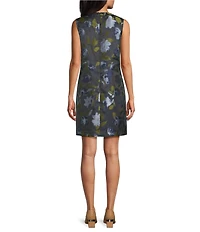 Preston & York Cheyenne Floral Crew Neckline Sleeveless Dress