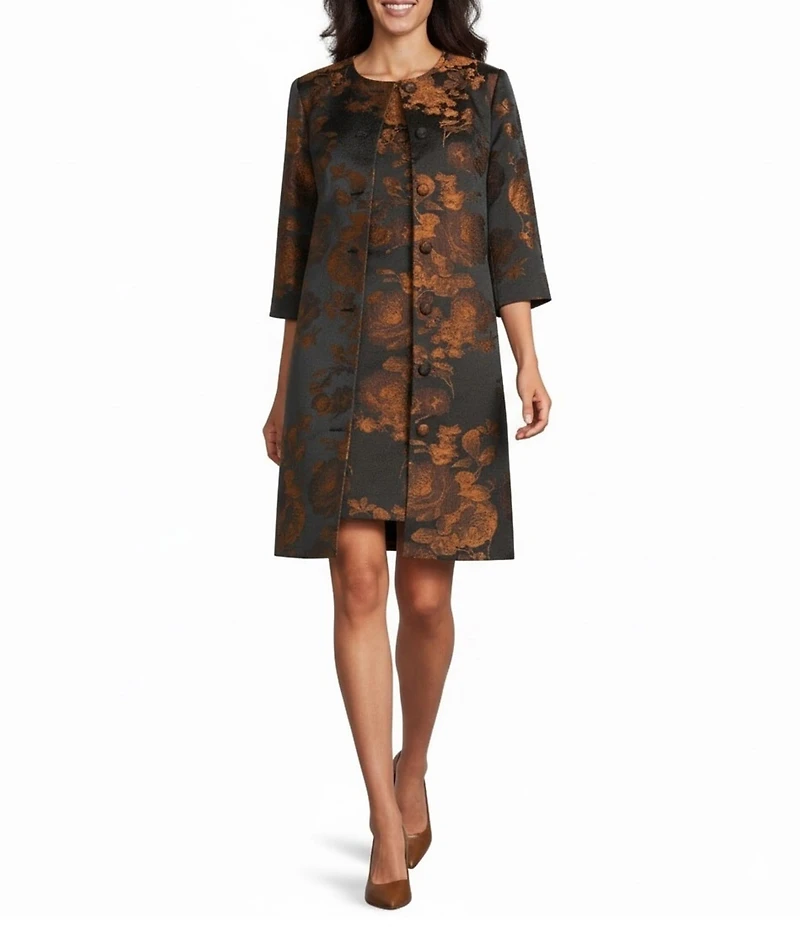 Preston & York Cheyenne Round Neckline Floral Sleeveless Dress