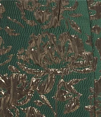 Preston & York Coordinating Beatrix Metallic Jacquard Midi Skirt