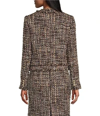 Preston & York Coordinating Gerri Tweed Crew Neckline Bracelet Length Sleeve Jacket