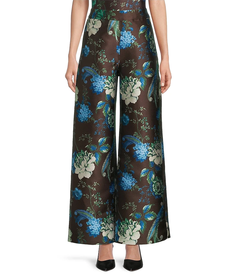 Preston & York Coordinating Ivy Floral Mikado Pants