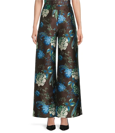 Preston & York Coordinating Ivy Floral Mikado Pants