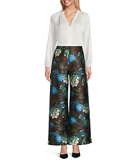 Preston & York Coordinating Ivy Floral Mikado Pants