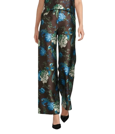 Preston & York Coordinating Ivy Floral Mikado Pants